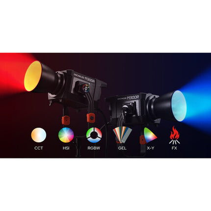 Godox KNOWLED M300R RGB LED Monolight Kit de Viaje 101000 Lux 1800-10000K