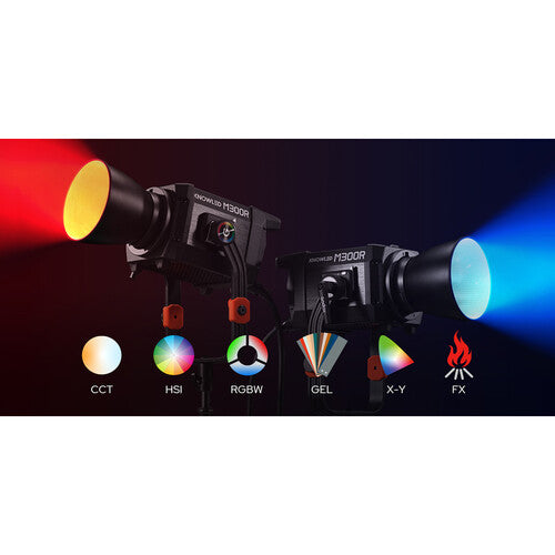 Godox KNOWLED M300R RGB LED Monolight Kit de Viaje 101000 Lux 1800-10000K