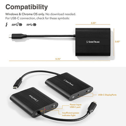 Luxor SideTrak USB-C Hub con salida DP Alt Mode 1080p portátil compacta