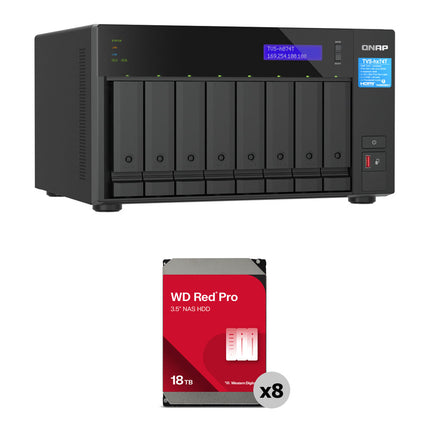 QNAP TVS-h874T 8-Bahías NAS 144TB 7200 rpm SATA III 32GB RAM