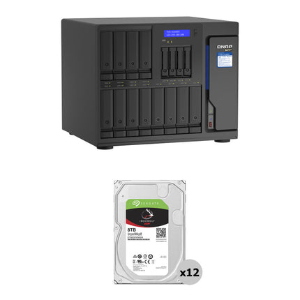 QNAP 96TB TVS-h1688X NAS 16 Bahías 12 HDD 8TB 7200 rpm SATA III