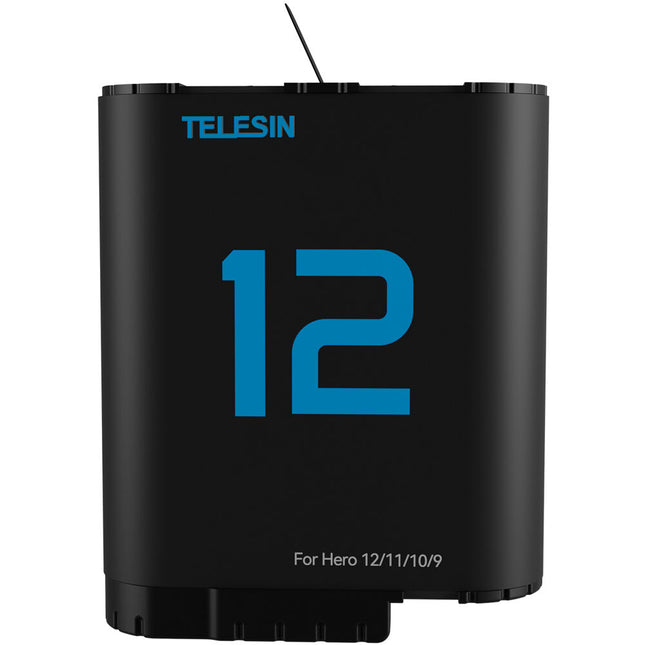 TELESIN Cargador con 3 Ranuras y 2 Baterías 1720mAh para GoPro HERO12 11 10 9
