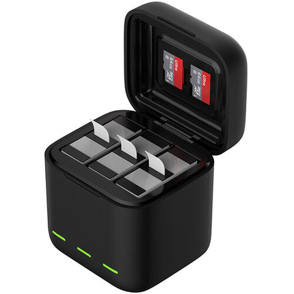 TELESIN Caja de Carga y Almacenamiento para 3 Baterías GoPro HERO13 2.8 Horas USB-C