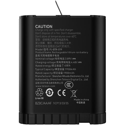TELESIN Batería para GoPro HERO13 1900mAh 7.39Wh 70 Minutos 4K