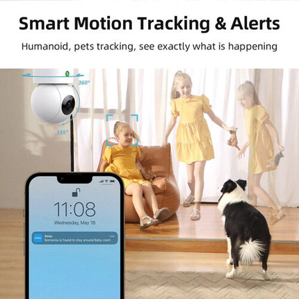 aosu IndoorCam P1 Cámara de Seguridad Interior 2K Visión Nocturna 10 m Pan y Tilt Wi-Fi