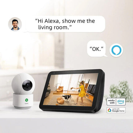 aosu IndoorCam P1 Cámara de Seguridad Interior 2K Visión Nocturna 10 m Pan y Tilt Wi-Fi
