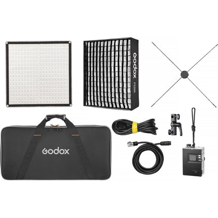 Godox FL200R Luz LED RGB Flexible 2x2' 7050 Lux CRI 95 con Controlador y Softbox