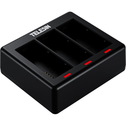 TELESIN Base de Carga 3 Puestos con 2 Baterías 1900mAh para GoPro HERO13