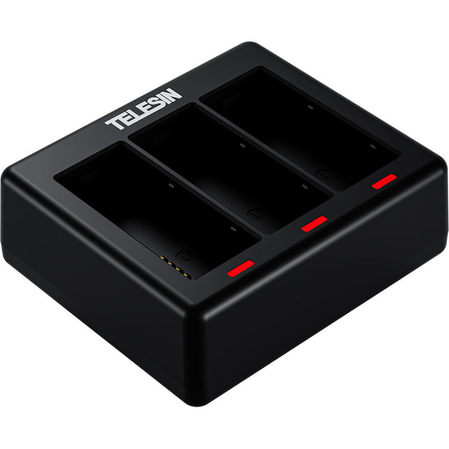 TELESIN Base de Carga 3 Puestos con 2 Baterías 1900mAh para GoPro HERO13