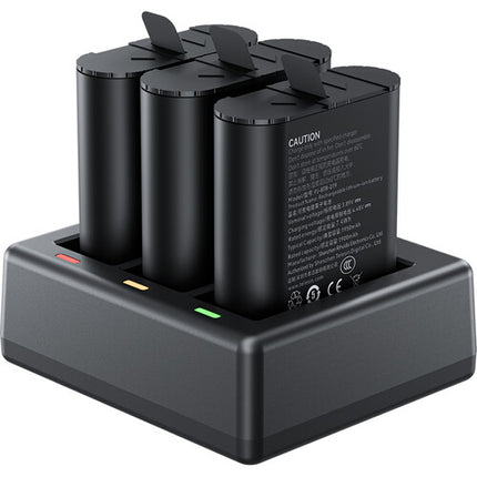 TELESIN Base de Carga 3 Puestos con 2 Baterías 1900mAh para GoPro HERO13
