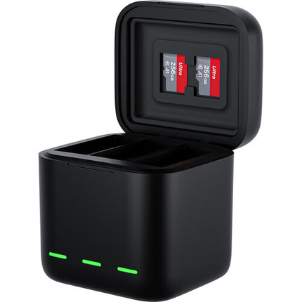 TELESIN Cargador y 2 Baterías 1900mAh para GoPro HERO13 con Almacenaje