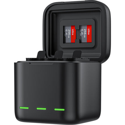 TELESIN Cargador y 2 Baterías 1900mAh para GoPro HERO13 con Almacenaje