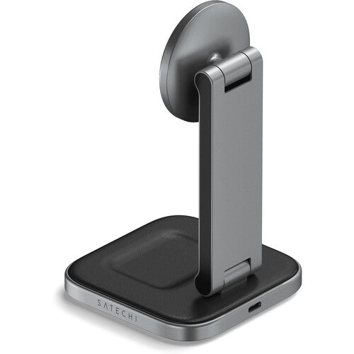 Satechi 2-in-1 Soporte Plegable de Carga Inalámbrica Qi2 15W USB-C