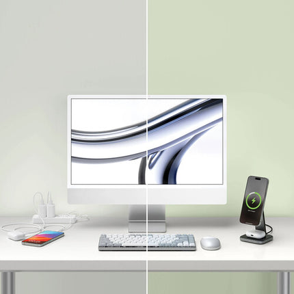 Satechi 2-in-1 Soporte Plegable de Carga Inalámbrica Qi2 15W USB-C