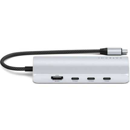Satechi USB-C Multi Puerto Adaptador 8K con Ethernet 100W PD 10Gbps Plata