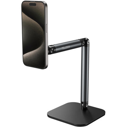 TELESIN Soporte de Escritorio para Teléfono Articulado con MagSafe y Base de Mesa Zinc