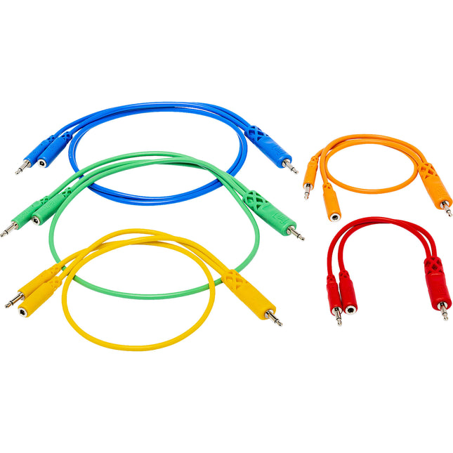 Hosa Technology Hopscotch Cables de Parche 5 piezas 0.5 a 3 pies Pigtail Jack