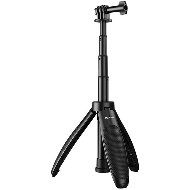 TELESIN Selfie Stick 2.0 con Mini Trípode para Cámaras Acción Ajustable de 15.7"