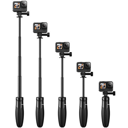 TELESIN Selfie Stick 2.0 con Mini Trípode para Cámaras Acción Ajustable de 15.7"