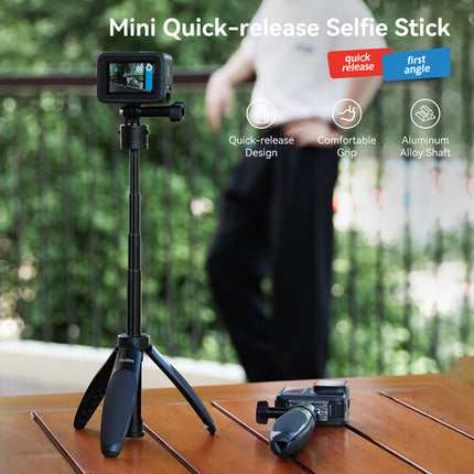 TELESIN Quick Release Palo Selfie 2.0 con Mini Trípode 15.7 pulgadas aluminio