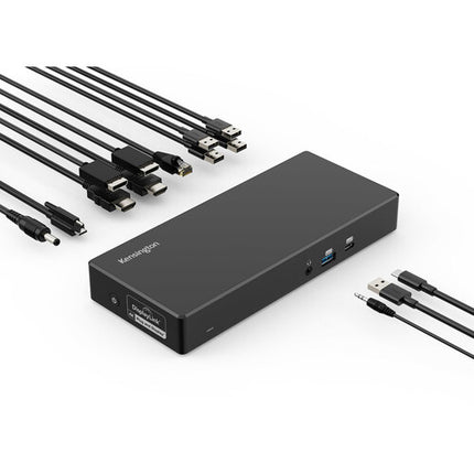 Kensington SD4781P EQ Estación de Acoplamiento Doble 4K USB-C USB-A 100W Power Delivery 170W Fuente de Alimentación
