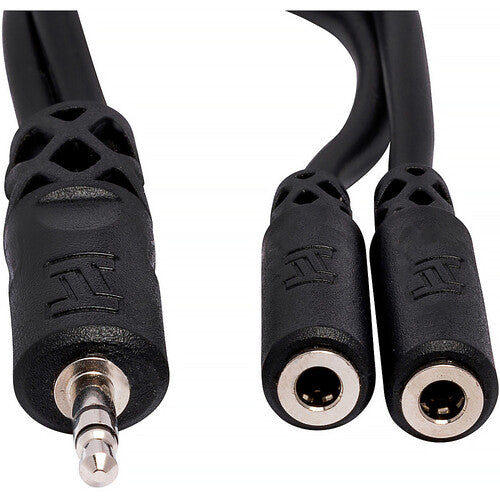 Hosa Technology Cable Divisor Estéreo 3.5mm Macho a 2 Hembras 15cm Garantía Limitada