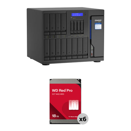 QNAP TVS-h1688X NAS 16 Bahías 108TB 6x18TB 7200 rpm SATA III