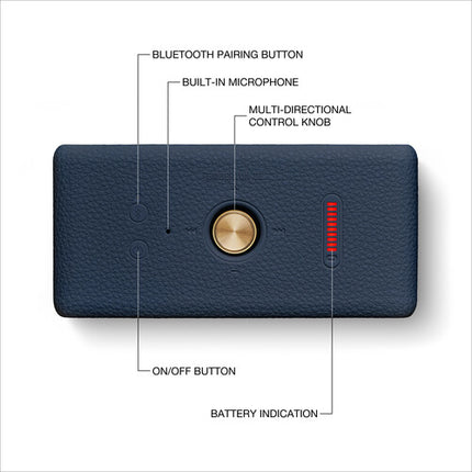 Marshall Emberton III Altavoz Bluetooth portátil resistente al agua 32 horas azul medianoche
