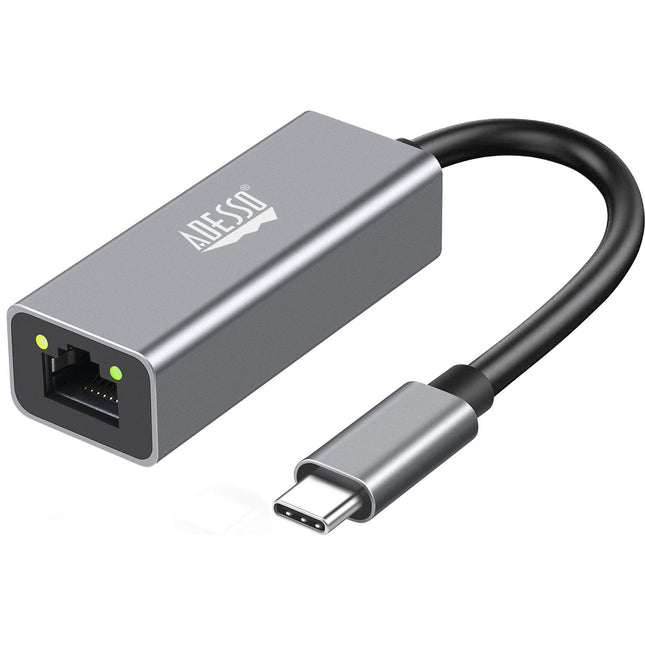 Adesso Adaptador de Red USB-C a Ethernet Gigabit con Cable Nylon Trenzado