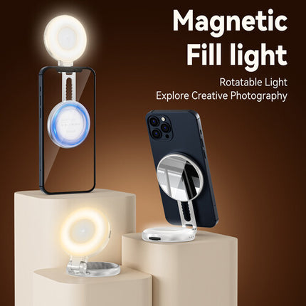 TELESIN C03 Luz Anillo Magnética para Teléfonos 2.4 Pulgadas 2700-7500K