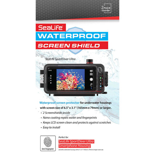 SeaLife Screen Shield para SportDiver Ultra Protector de Pantalla 7.1" 2-Pack resistente al agua