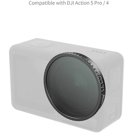 SmallRig Kit de Cuatro Filtros para DJI Osmo Action 5 Pro y 4 con Filtro ND16 y Polarizador Circular