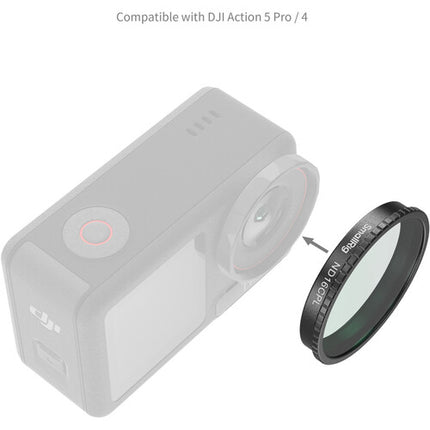 SmallRig Kit de Cuatro Filtros para DJI Osmo Action 5 Pro y 4 con Filtro ND16 y Polarizador Circular