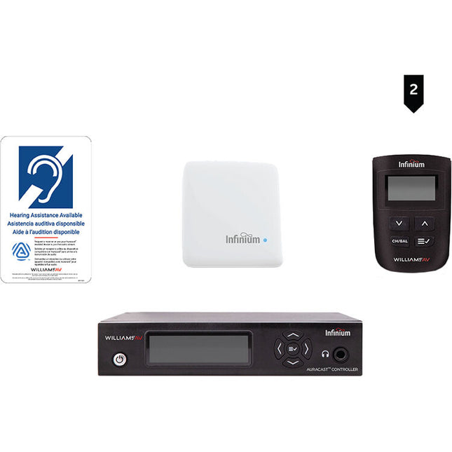 Williams Sound Infinium Sistema con 2 Receptores 2 Auriculares y Cargador