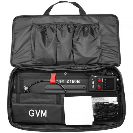 GVM ZipTile Z150B panel LED bicolor 4540 Lux 12x24 pulg con controlador externo y softbox