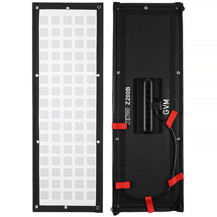 GVM ZipTile Z200B Panel LED Bi-Color 1x3 5910 Lux 2700-6800K con Controlador externo