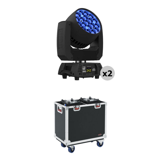 CHAUVET Professional Rogue R2X Wash RGBW Cabeza Móvil Kit 19 LEDs Flight Case