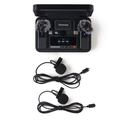 Saramonic Air Sistema de Micrófono Lavalier Inalámbrico 2.4 GHz 30+ Horas de Batería 300 m Alcance