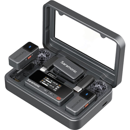 Saramonic Air Sistema de Micrófono Lavalier Inalámbrico 2.4 GHz 30+ Horas de Batería 300 m Alcance