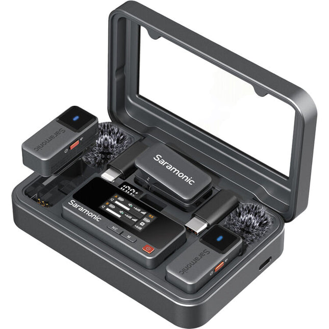 Saramonic Air Sistema de Micrófono Lavalier Inalámbrico 2.4 GHz 30+ Horas de Batería 300 m Alcance