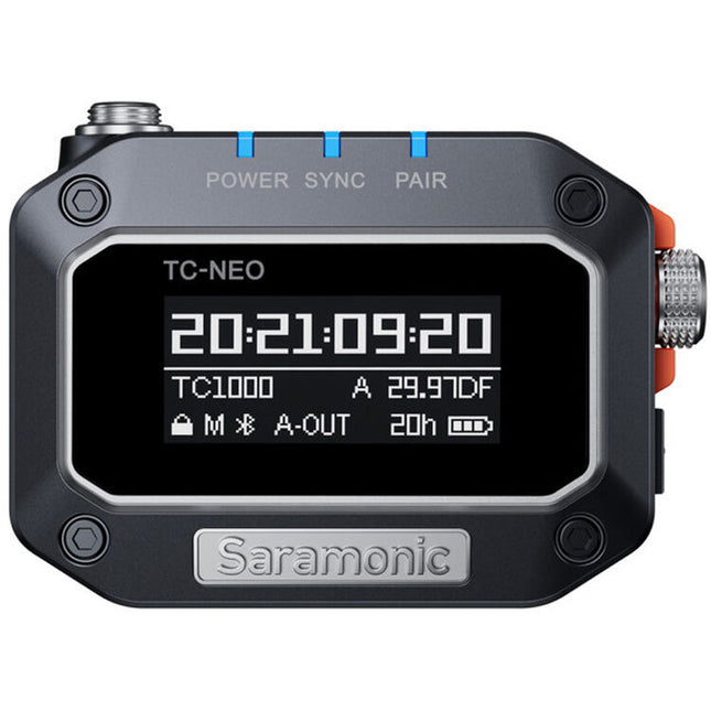 Saramonic TC-NEO Generador de Código de Tiempo Bluetooth 2.4 GHz con Pantalla OLED y Control Remoto