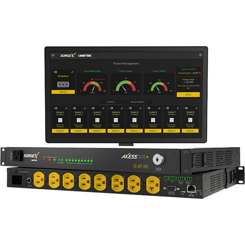 SURGEX SX-AEP-209 PDU con 7 NEMA 5-15R 2 NEMA 5-20R 16A 120VAC IP Control