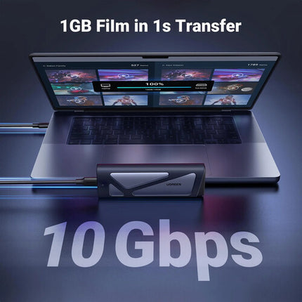 UGREEN USB 3.2 Gen 2 Caja para SSD M.2 NVMe SATA con conexión 10 Gb/s