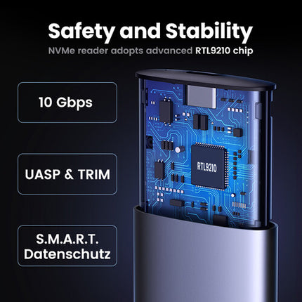 UGREEN Enclosure M.2 NVMe USB 3.2 Gen 2 10 Gb/s con Aluminio