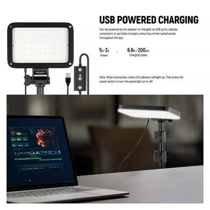 Neewer BASICS BP66 Panel LED Bicolor Kit 2 Luces 3200-5600K 5.9x4.1" con Filtros