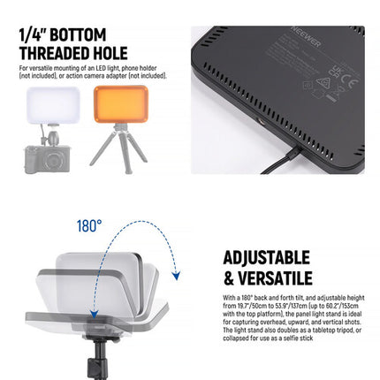 Neewer BASICS BP66 Panel LED Bicolor Kit 2 Luces 3200-5600K 5.9x4.1" con Filtros