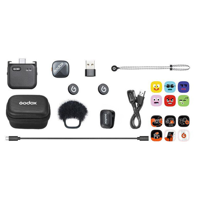Godox Cube-OP3 Sistema Micrófono Inalámbrico 2.4 GHz 656' Alcance 10h Batería