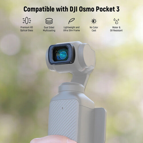 Neewer FL-B29 Lente Gran Angular 0.75x 108° y Filtro CPL DJI Osmo Pocket 3