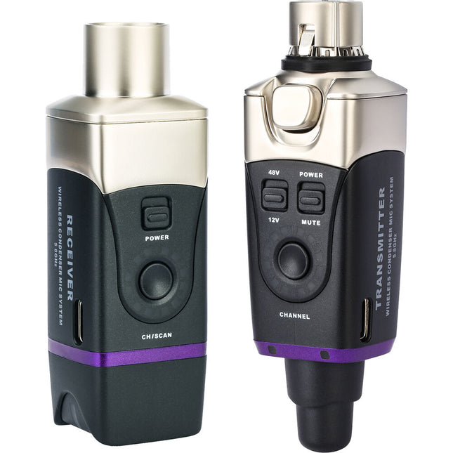 Xvive Audio U35C Sistema Inalámbrico para Micrófonos de Condensador 5.8 GHz 100' Alcance Batería Recargable