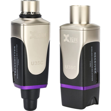 Xvive Audio U35C Sistema Inalámbrico para Micrófonos de Condensador 5.8 GHz 100' Alcance Batería Recargable